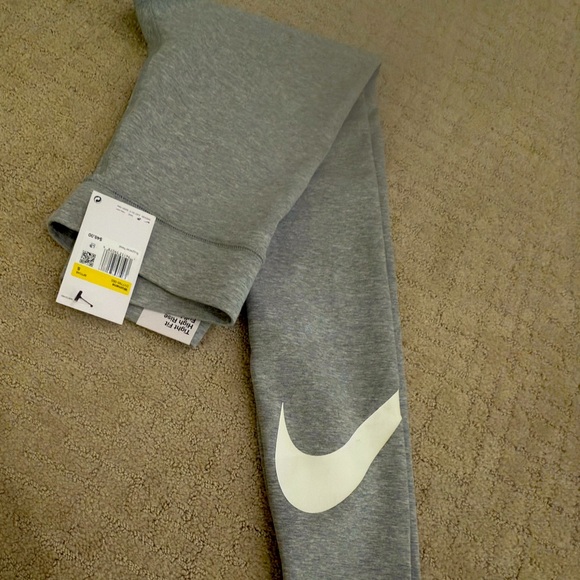 Nike Pants - Nike Gray Leggings with White Swoosh